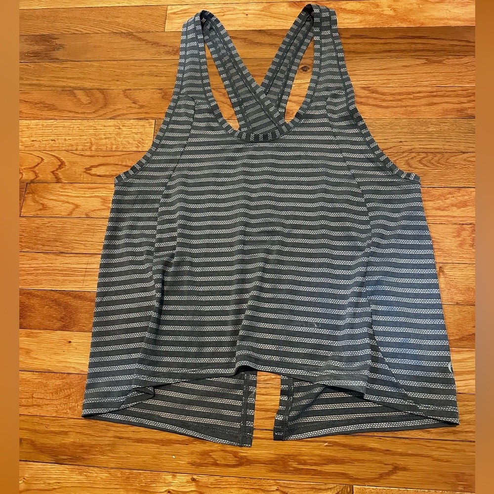 ZYIA ACTIVE Tank Top Gray Nimbus Split Back Racerback Lightweight Size‎ XXL